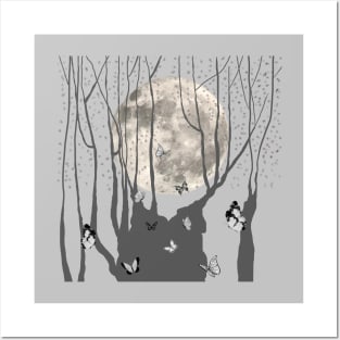moon night Posters and Art